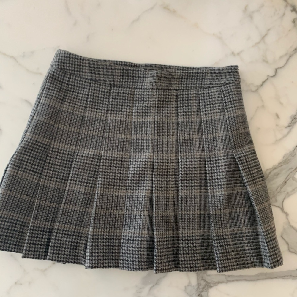 Zara tweed pleated skirt